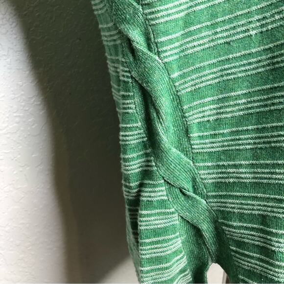 Soft Surroundings green and white striped tunic sweater size 3X - Picture 5 of 14